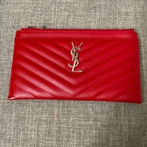 AUTHENTIC YSL CASSANDRE MATELASSÉ ZIPPED POUCH